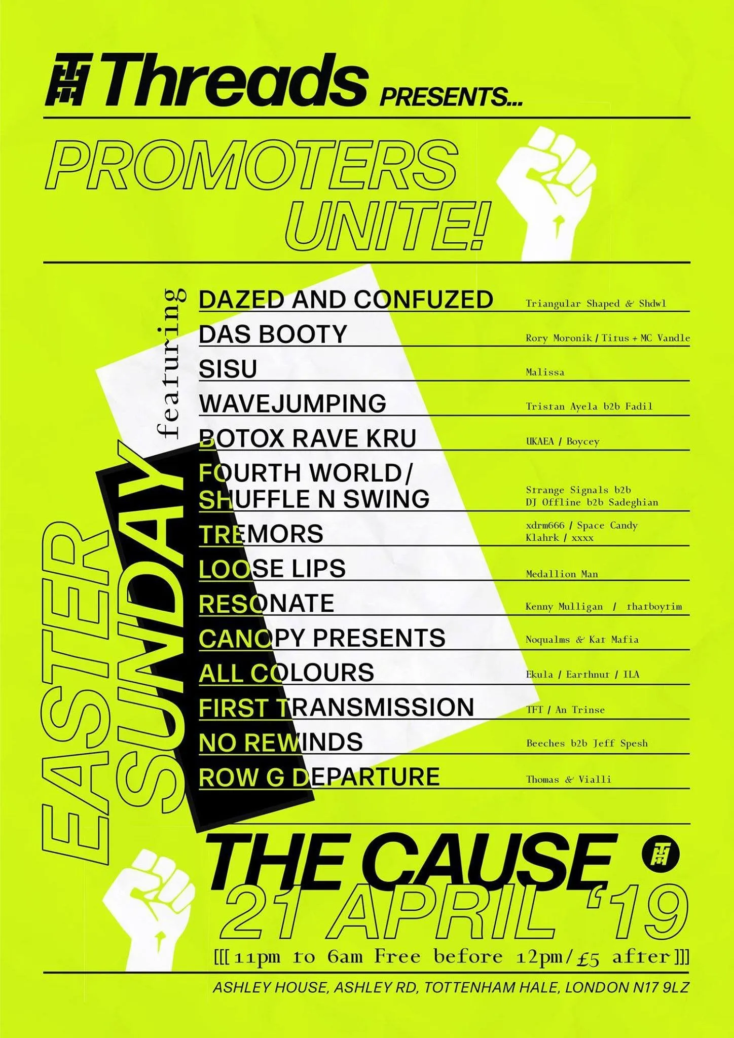 Threads Promoters Unite! Easter Sunday Rave