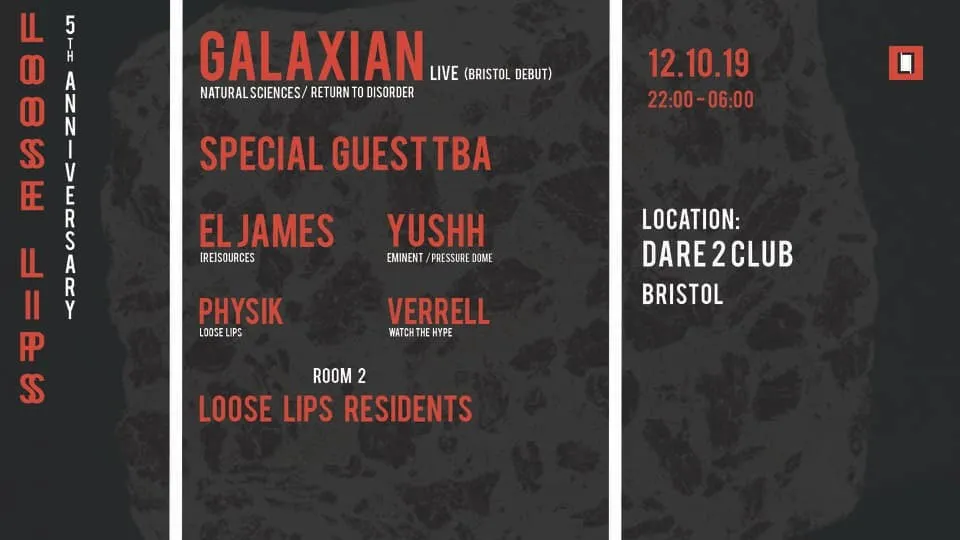 Loose Lips 5th Anniv. in Bristol w/ Galaxian + Special Guest TBA