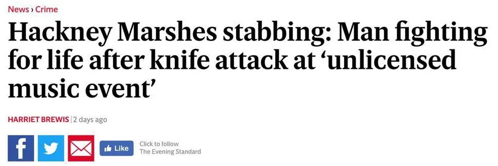 Knifing on hackney marshes